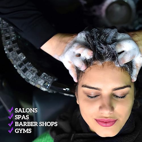 Vista 4 de GREEN LIFESTYLE Juego de toallas negras a prueba de blanqueador, 100% algodón, 16 x 25 pies, calidad de spa premium, súper suaves y absorbentes