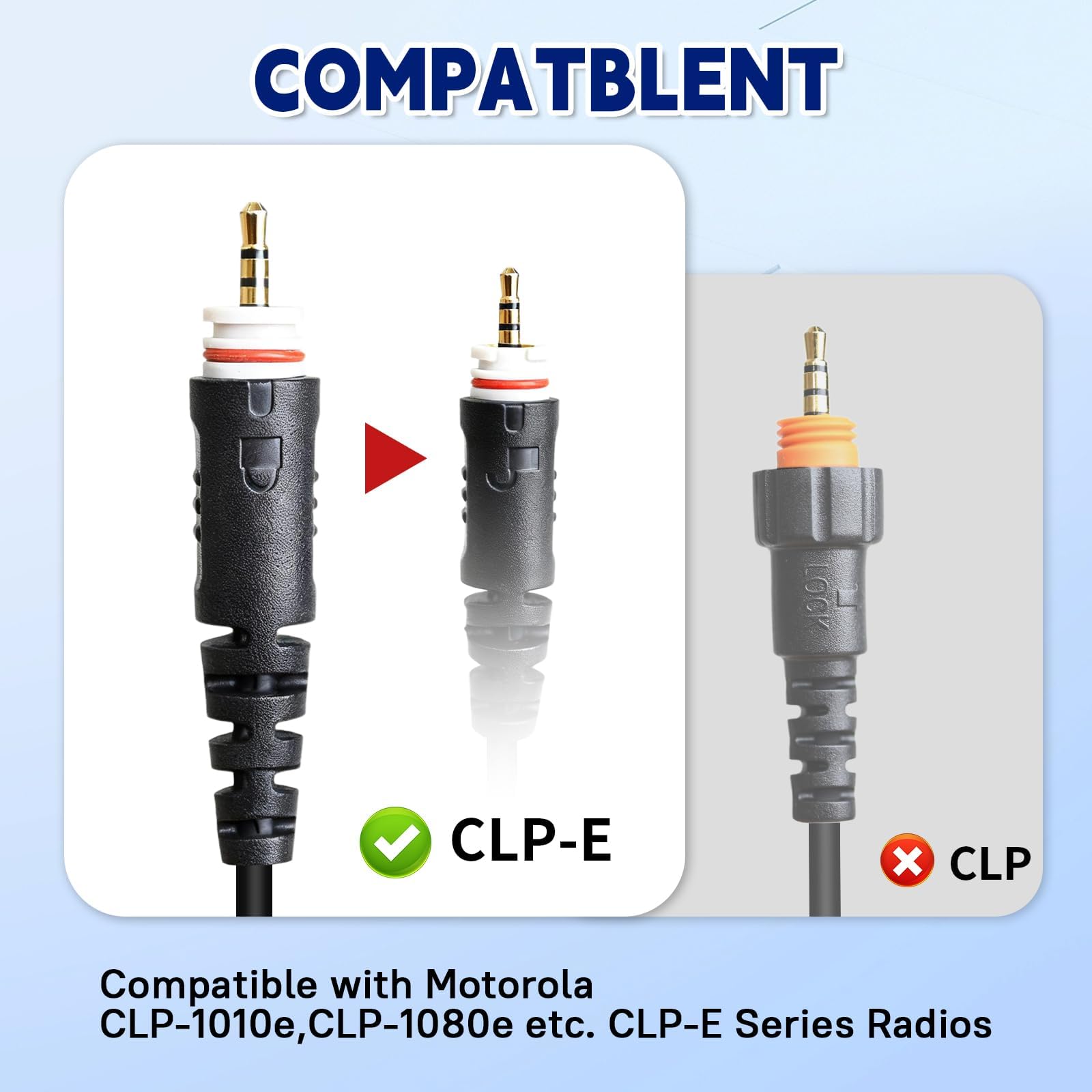 Auricolare a forma di G con microfono per radio Motorola CLP1010e, CLP1040e, CLP1080e, CLP1083e, CLP446e, confezione da 4