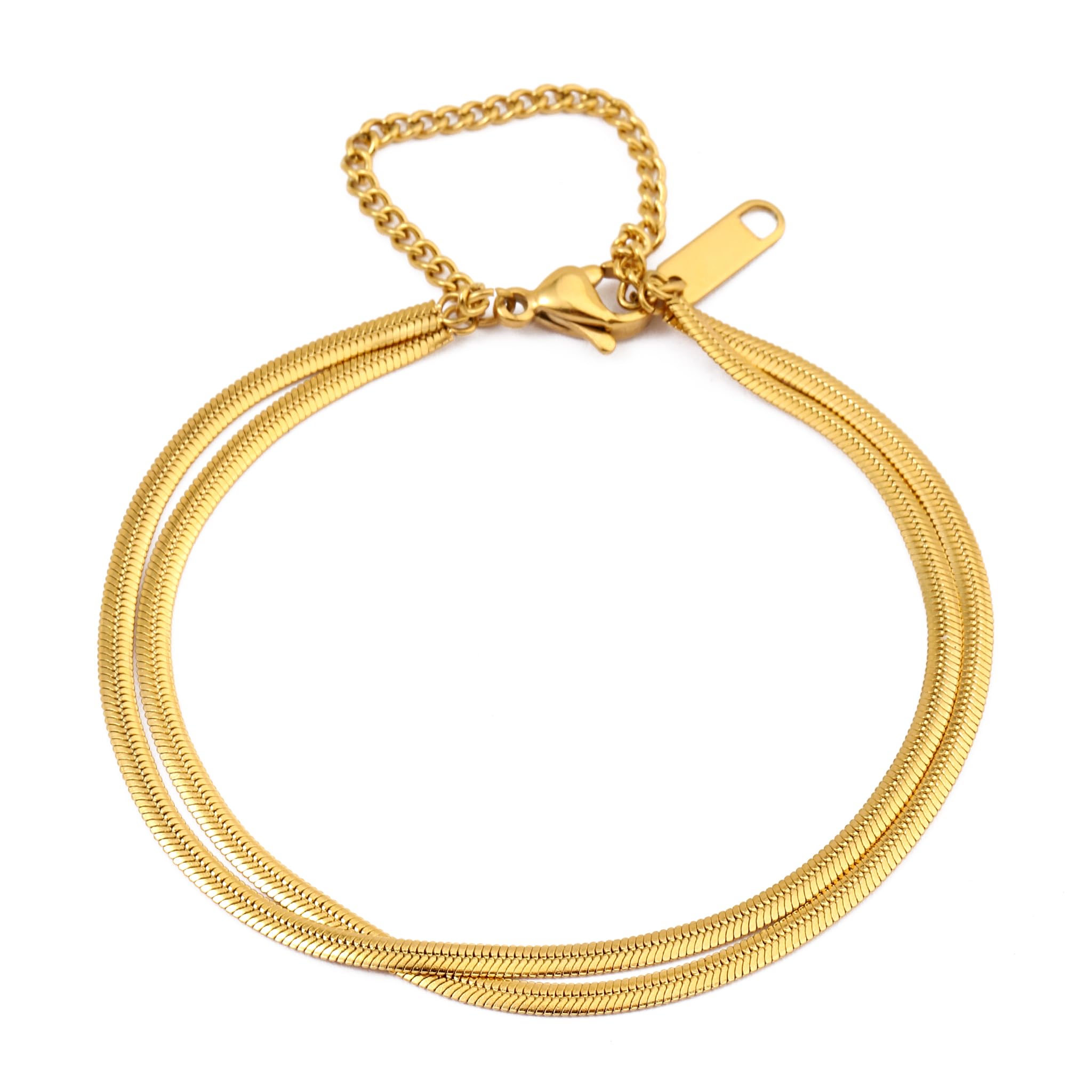 Salty Simple Layered Wrist Bracelet for Women | Hand Band for Girls | Fancy & Stylish Womens Accessories | Aesthetic Jewellery | Bracelets for Woman, Girlfriend & Wife | Gift for Diwali, Anniversary, Engagement, Birthday & Everyday Wear (B0DCP2GXJT) Amazon Price History, Amazon Price Tracker