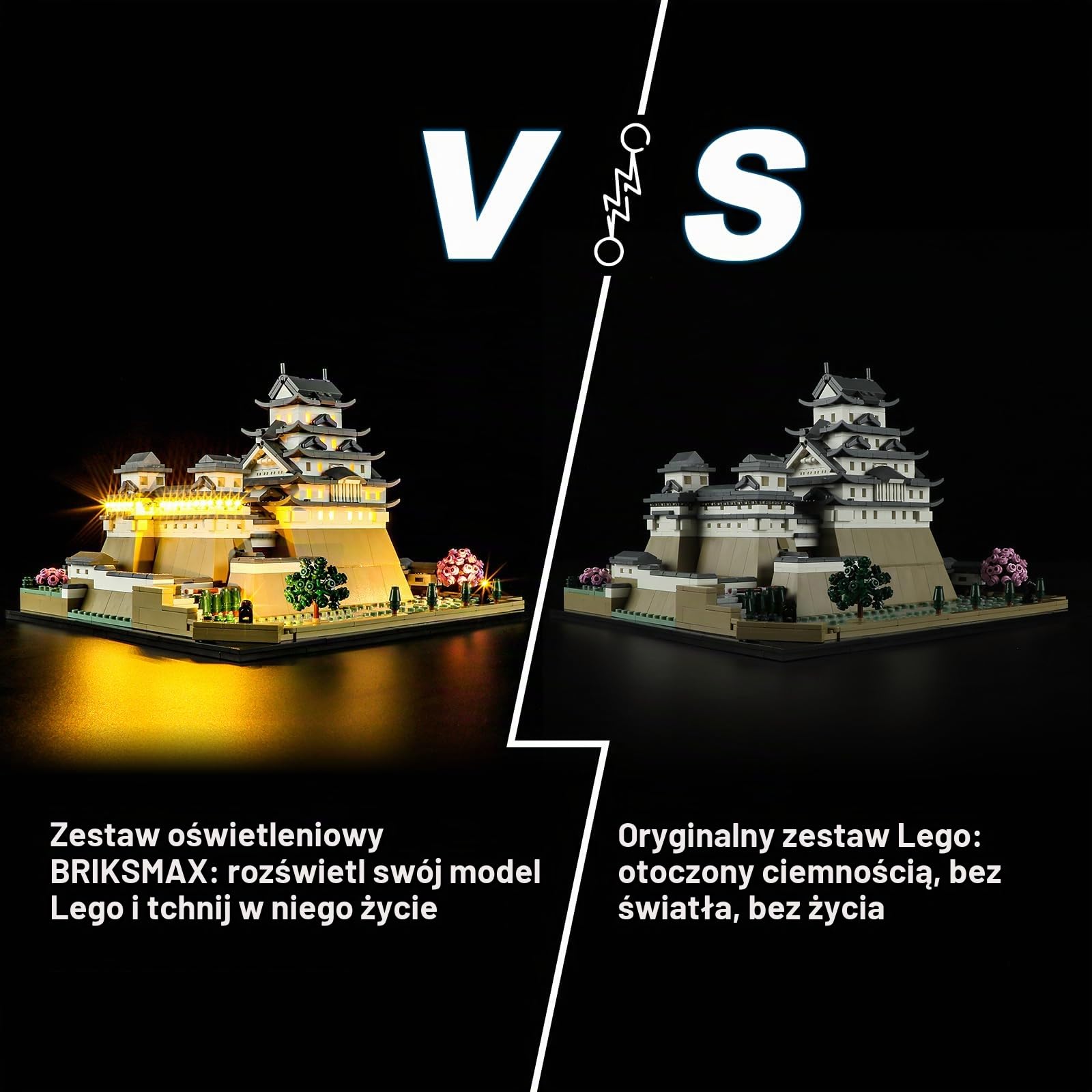 BRIKSMAX Zestaw oświetlenia LED do LEGO 21060 Himeji Castle - kompatybilny z zestawem klocków Lego Architecture - nie zawiera zestawu Lego