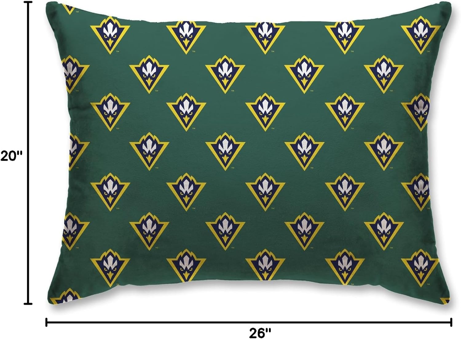 Pegasus Sports NCAA Plush Logo Bed Pillow North Dakota ST