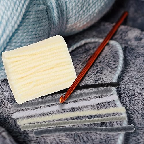 Miniatura 8 de MAGICLULU 12 rollos de hilo con gancho de pestillo precortado, para tejer, para manualidades, hilo de ganchillo suave y colorido, reemplaza los