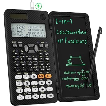Scientific Calculator for Students and Office 991ES with Notepad, Desktop Model, ROATEE 4 Line Display with LCD Writing Table