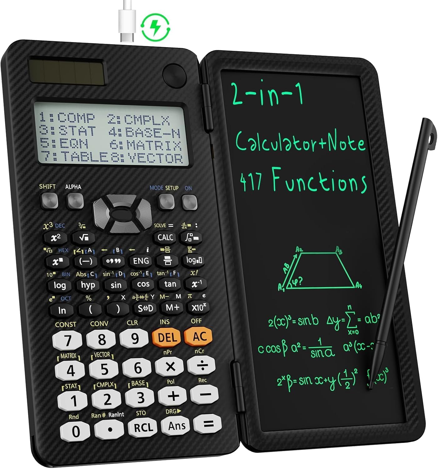 Calculatrices de bureau 991ES ROATEE à 4 lignes avec tablette d'écriture LCD - 7