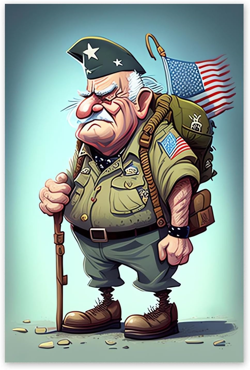 NSUAJOF Glory Soldier Diamond Painting Kits Veteran's Day Art Painting 5D DIY Full Round Drill Adults Beginners, Personalized Gifts for Family Friends Home Wall Decor 20x30 Inch