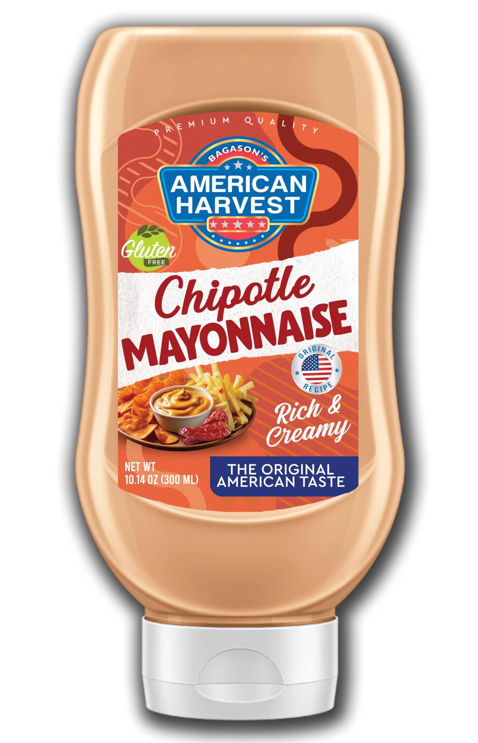 American Harvest Foods Chipotle Mayonnaise 300ml | Bold Smoky Flavor | Perfect Sauce for dippings, spreads or as a dressing