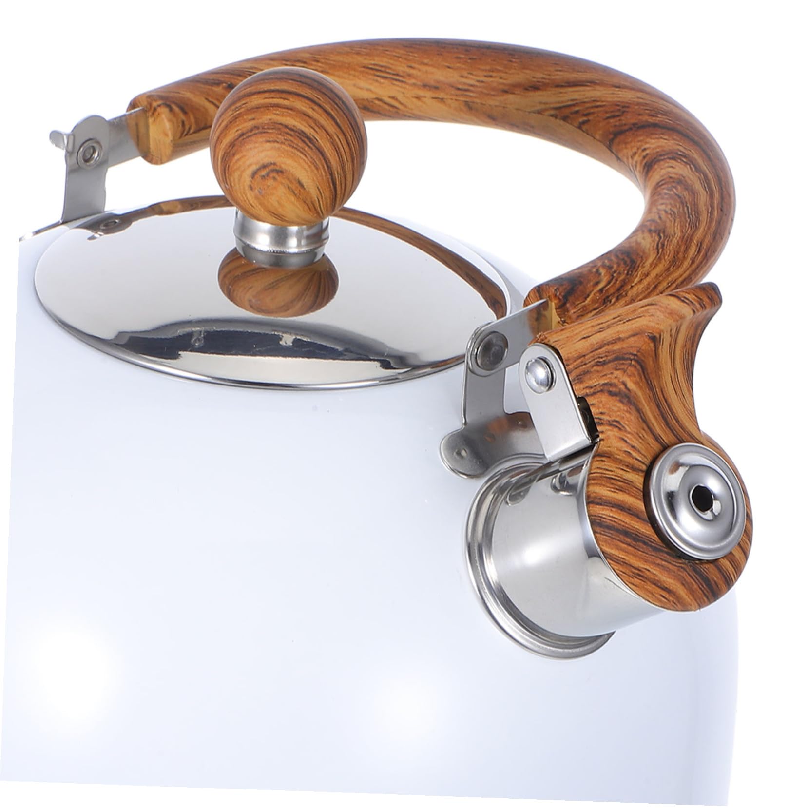 Bollitore a Fischio Bianco 2, 5l in Acciaio Inox per Cucina