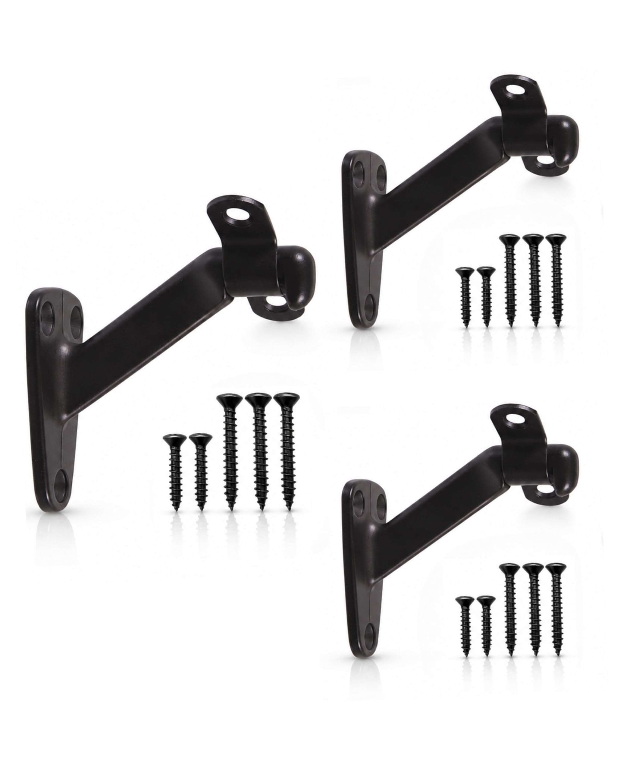 Heavy Duty Handrail Bracket Oil Rubbed Bronze Black, 3 Pack | HOWTOOL