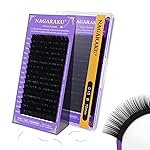 NAGARAKU Eyelash Extensions Individual Lashes Extensions Classic Lash Matte Black 16 Rows Soft Natural Matte Black Professional Beauty Salon Lash Supplies -0.15B 10mm