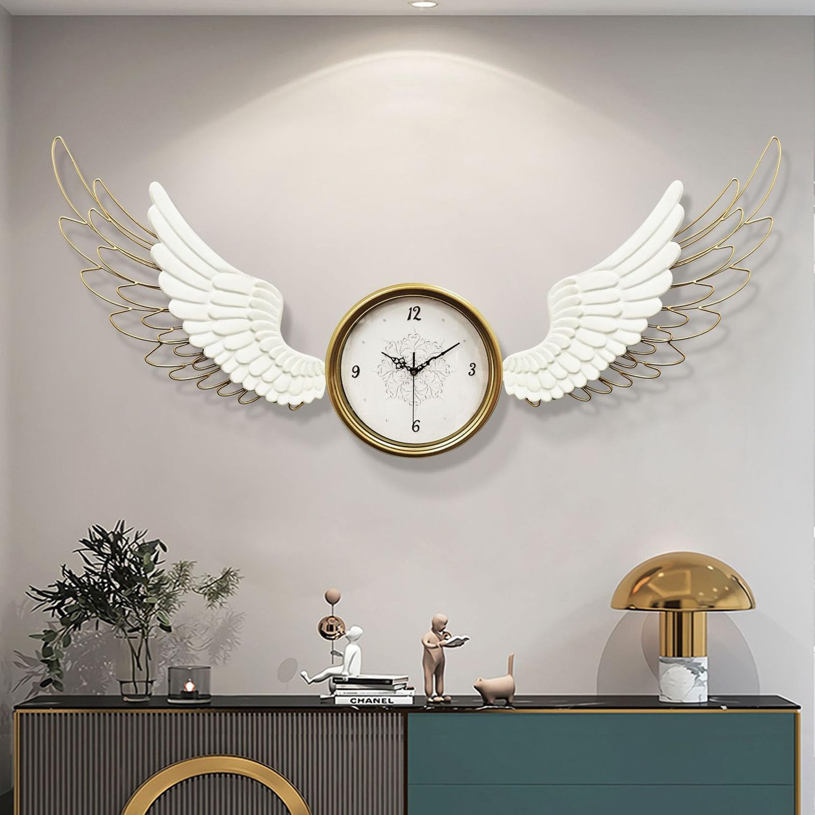 Horloge murale moderne en métal de 150 cm silencieuse sans aucun bruit
