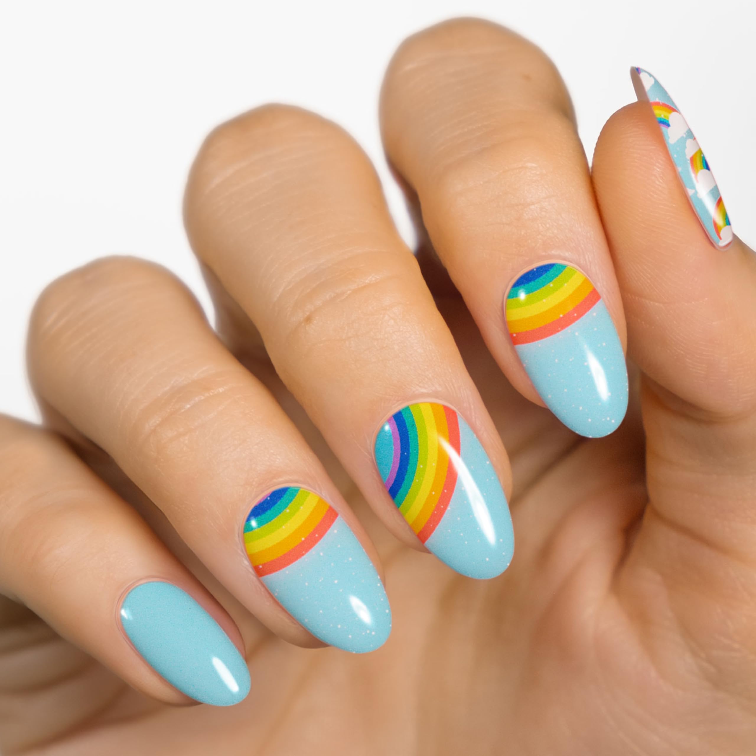 MOYOU LONDON Semi Cured Gel Nail Strips, 20 Pcs. Waterproof Gel Nail Wraps, Cures in Sunlight or UV/LED Lamp - Image 2