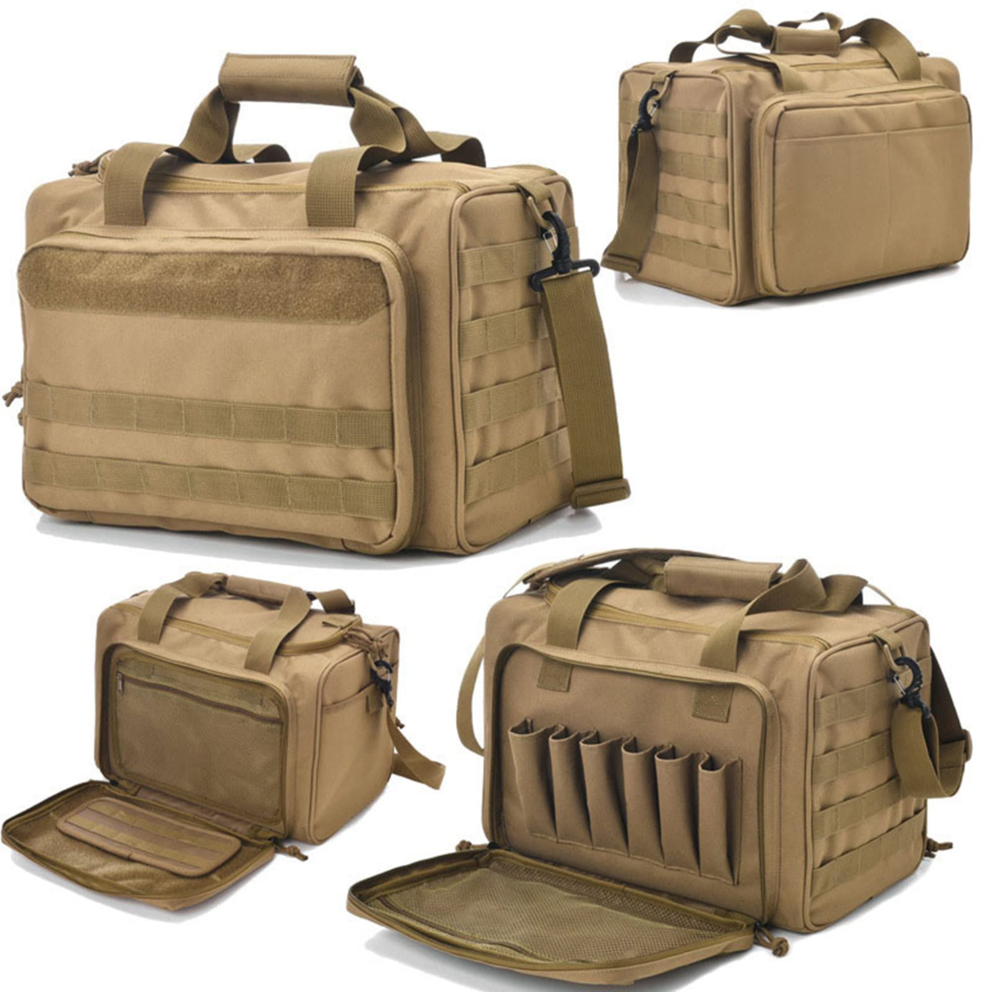 Bolsa de Rango de Pistola táctica Bolsa de Lona de Tiro con Pistola Bolsa de Accesorios de Equipo de munición para Revista de Pistolas para Deportes de Campo de Tiro de Caza