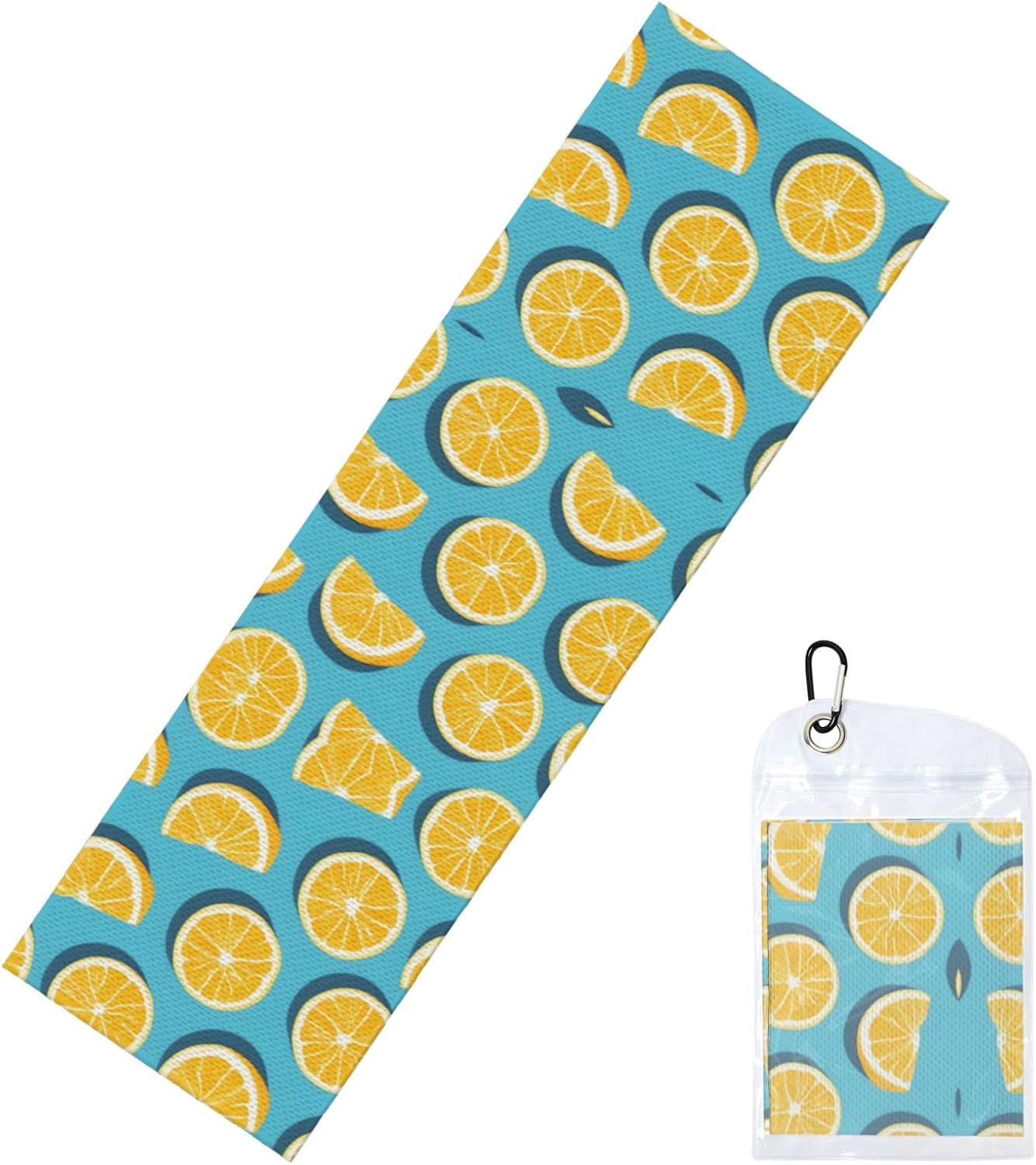 Lemon Wedges Cool Sports Towel 12x40in, Suitable for Fitness, Yoga, and a Wide Range of uses