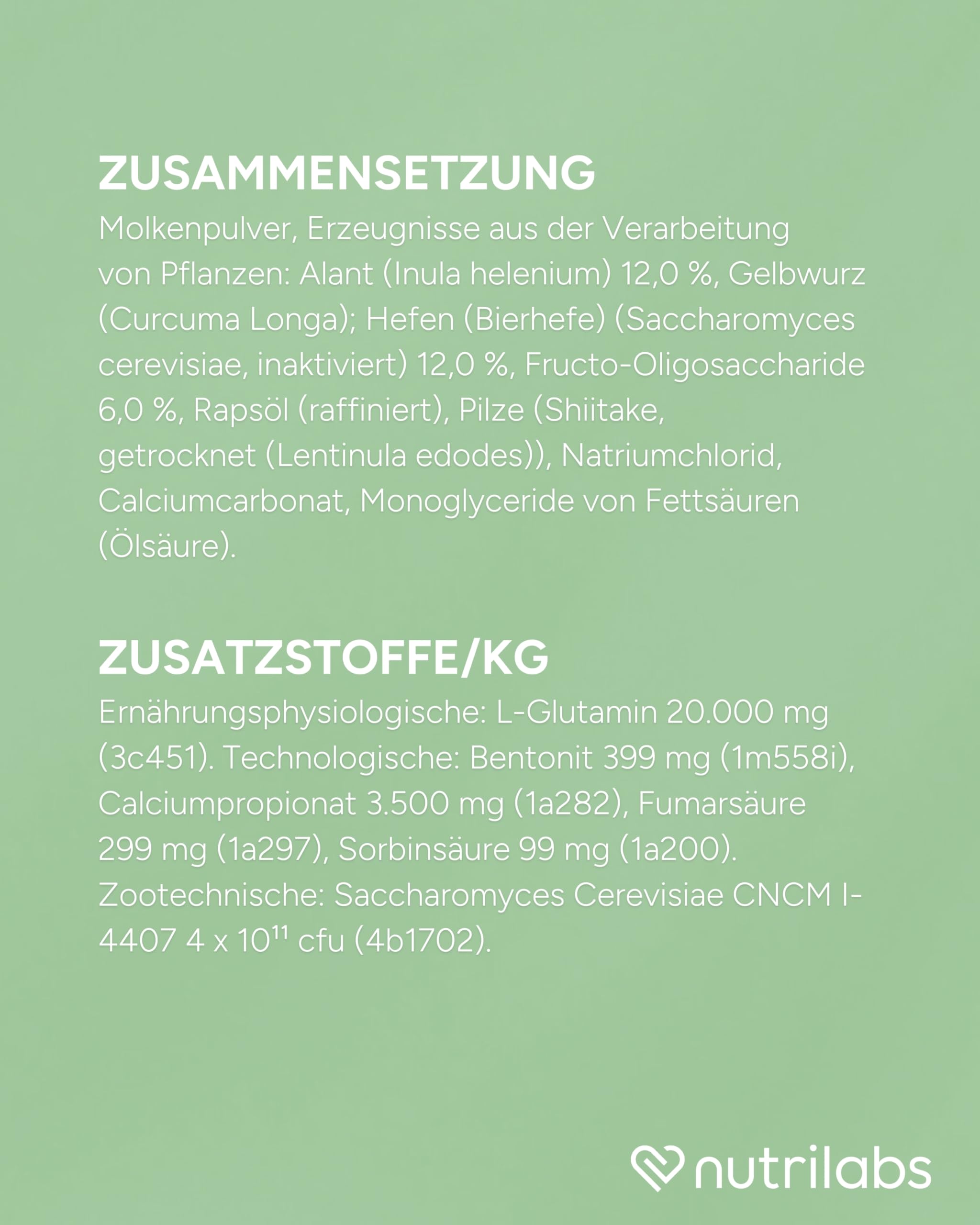 NutriLabs Synbiotix Pulver für Pferde-Darm & Verdauung 800g - Pferde Darmflorapulver mit Hefe, Alant usw. - Pferdenahrungsergänzung - Verdauungspulver