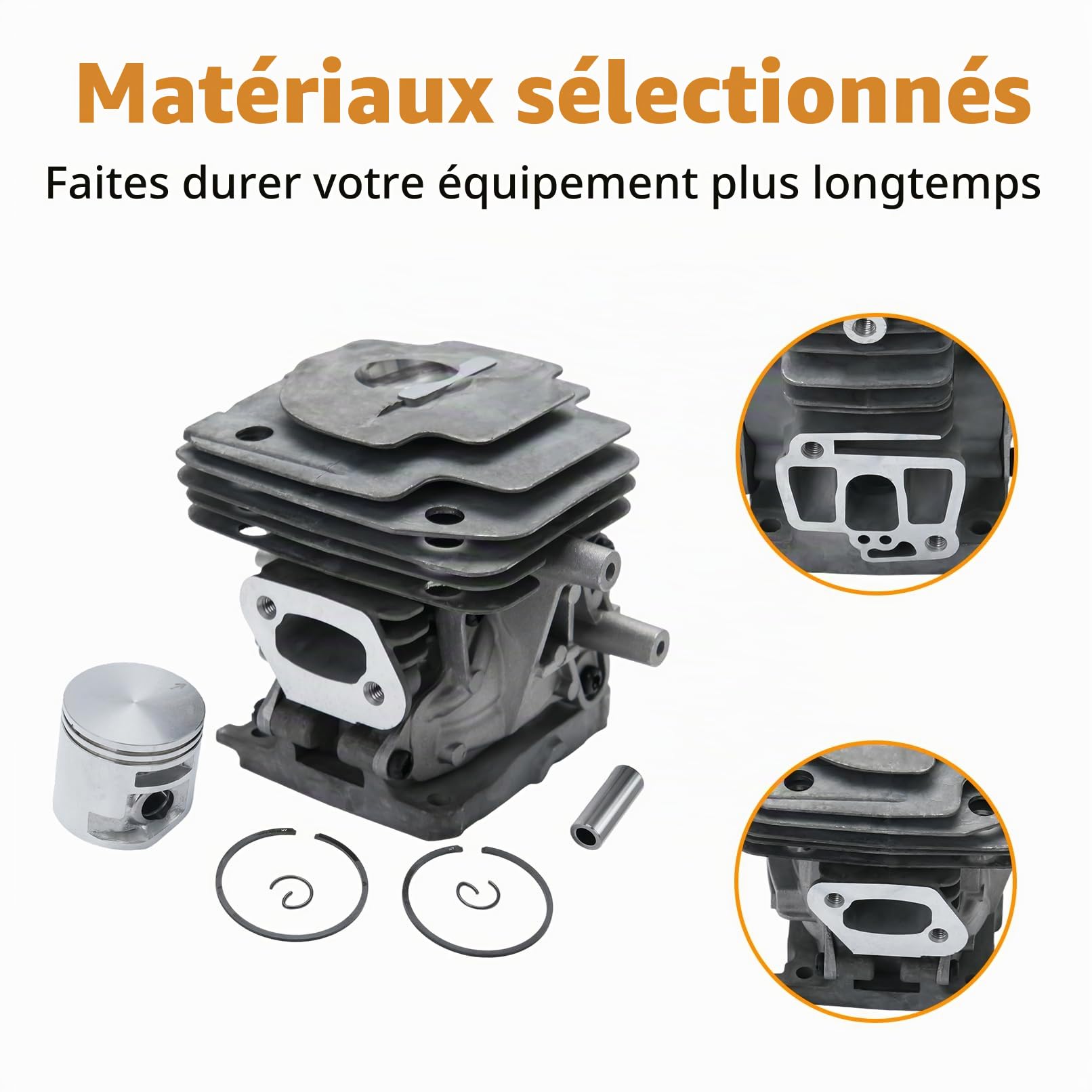 Kit de piston cylindrique 42 mm pour Stihl FR410C-E FS260 FS260C-E FS260C-EZ FS260R FS260RC-E FS261 FS261C-E FS261C-EZ FS410, remplacement OEM 4147 020 1207