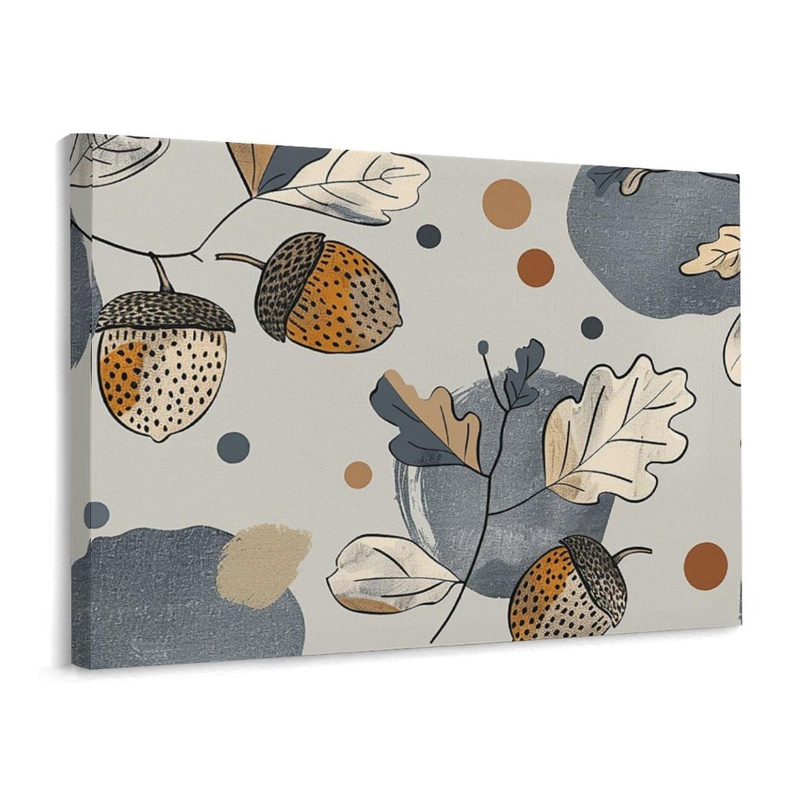 Canvas Wall Art for Living Room Prints Aesthetic Poster Canvas Paintings Prints Acorns And Oak Leaves Pictures ArtWork Office Wall Decor Modern Abstract Wall Art for Bedroom Home Decor 30x40 Cm