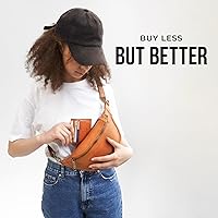 Vista 9 de Berliner Bags Cangurera de cuero genuino vintage Kai, bolso de cinturón, bandolera bandolera para hombres y mujeres - marrón