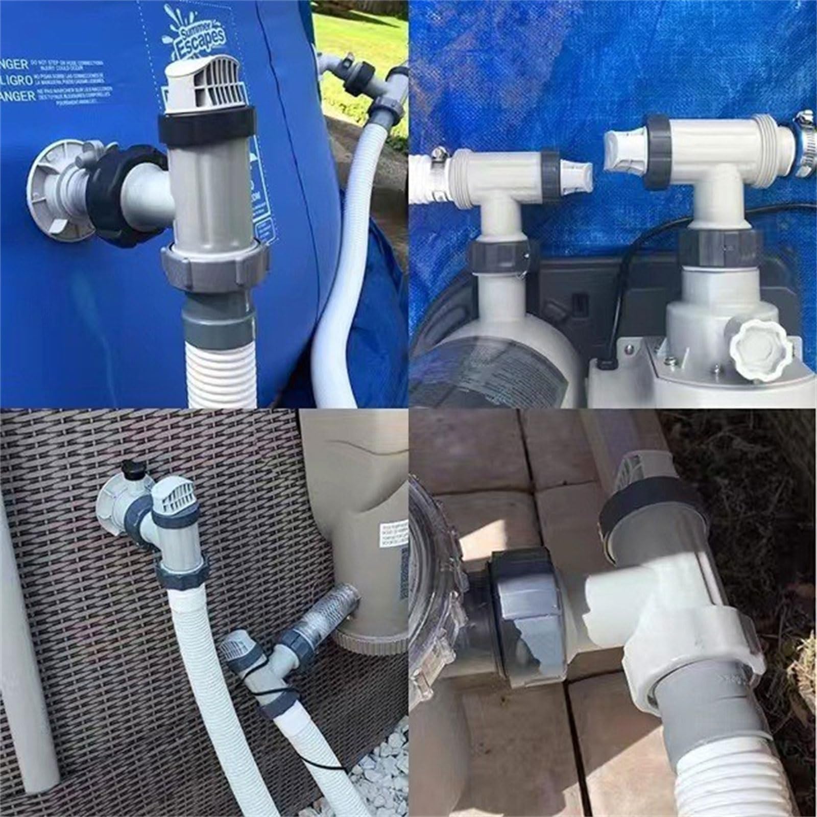 Connettore di giunzione per tubo da nuoto, accessori adatti per sistemi 28635EG 28633EG 28671EG Connettore per tubo piscina a terra
