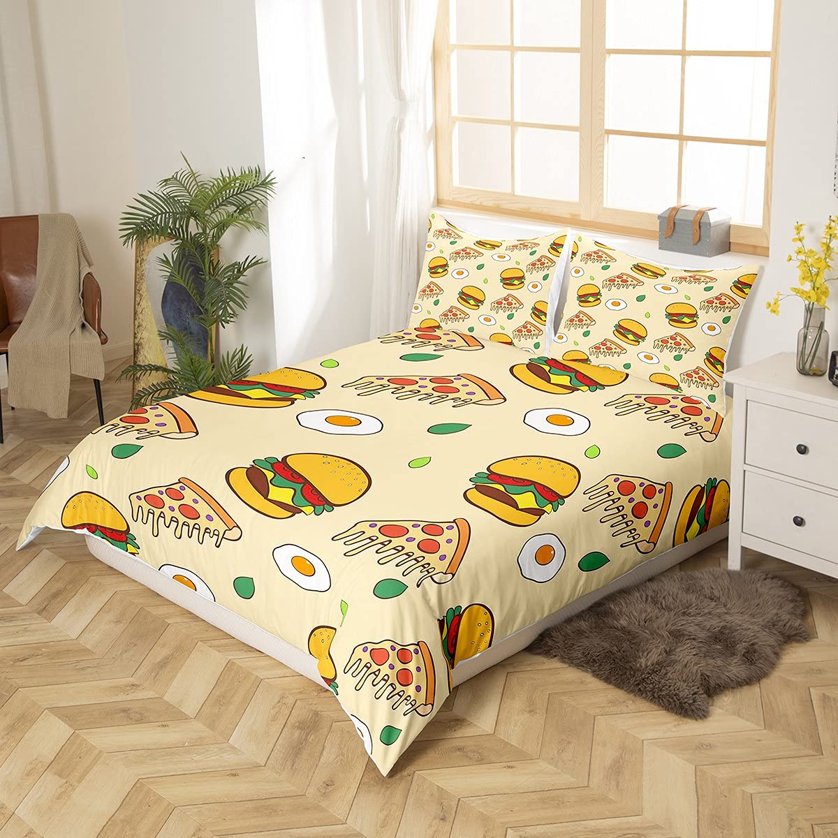 Housse De Couette 220x240 Hamburger Hamburger, Parure De Lit