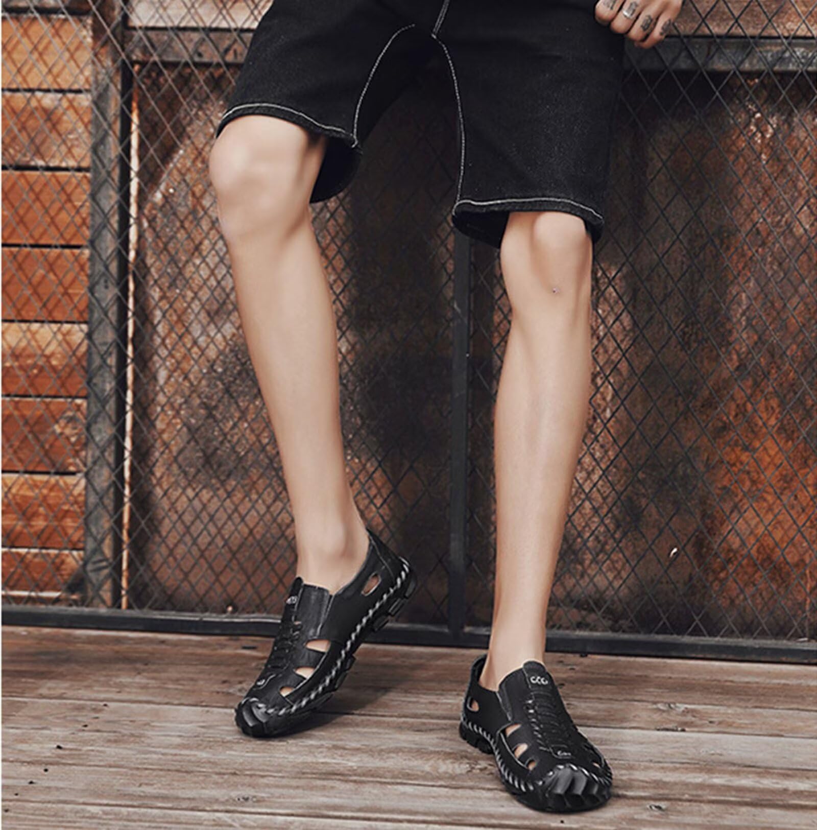Rivccku Sandalias Deportivas Hombre Verano Sandalia de Senderismo Exterior Antideslizantes Casual Trekking