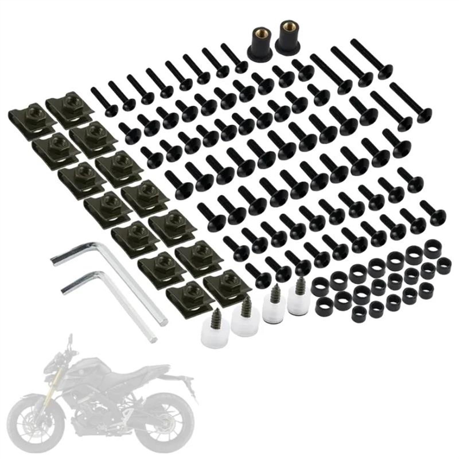 Motorrad-Verkleidungsschrauben-Set, Windschutzscheiben-Verkleidungsschrauben Für TMAX MT07 MT09 MT-09 SP MT125 MT25 YZF R1 R15 R25 R3 R6 R125(Gold)