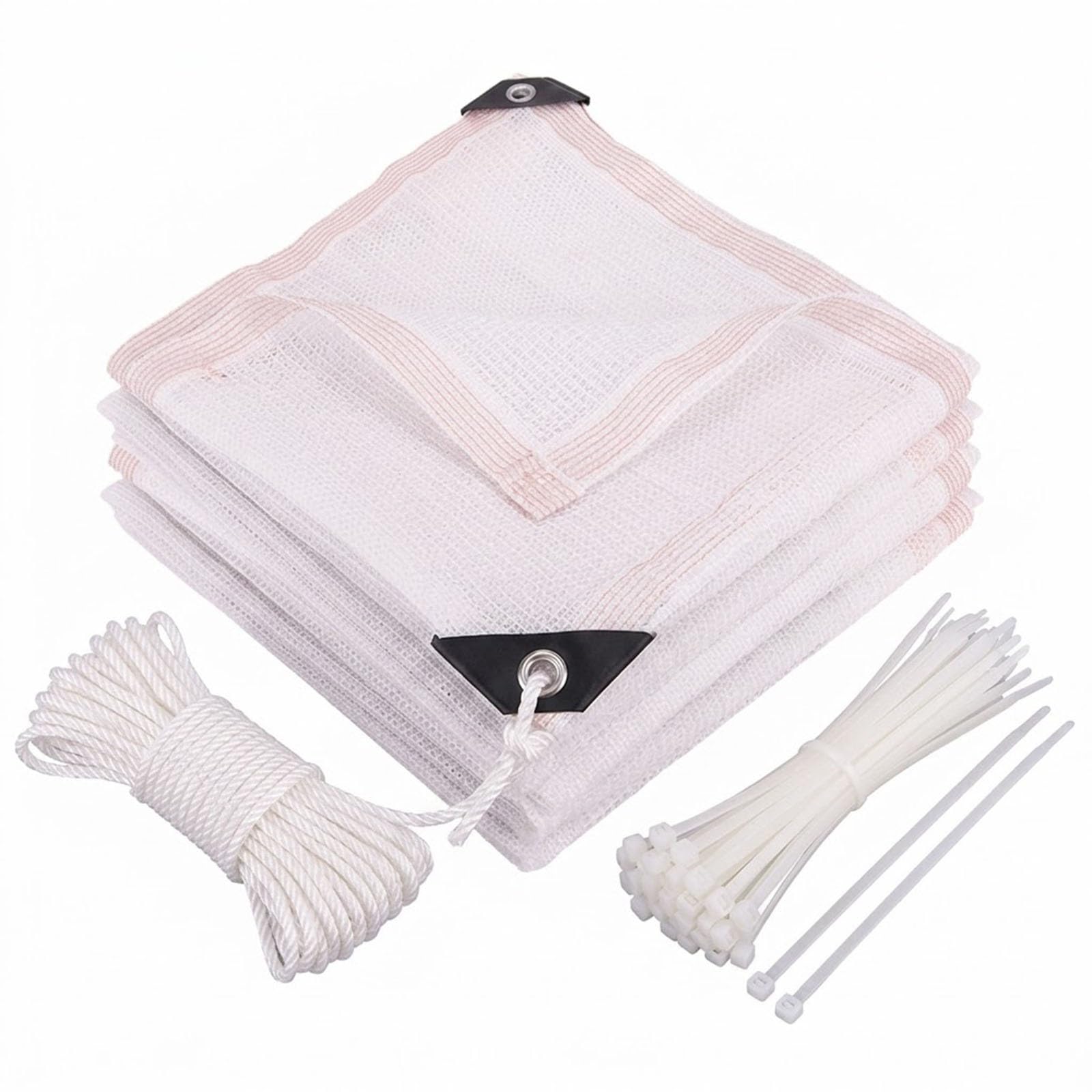 Voile d'ombrage 50% anti-UV blanc 7x2m pour abri de serre