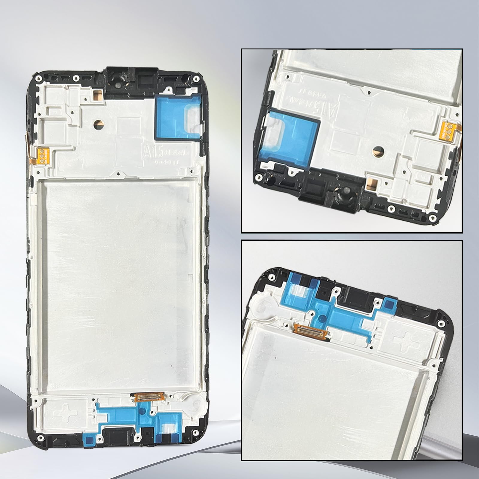 Dinow - Pantalla para Samsung Galaxy A15 4G / 5G, pantalla de repuesto para Samsung A15 LCD táctil SM-A155F SM-A155M SM-A156B SM-A156P SM-A156U digitalizador con marco (con herramienta de reparación)