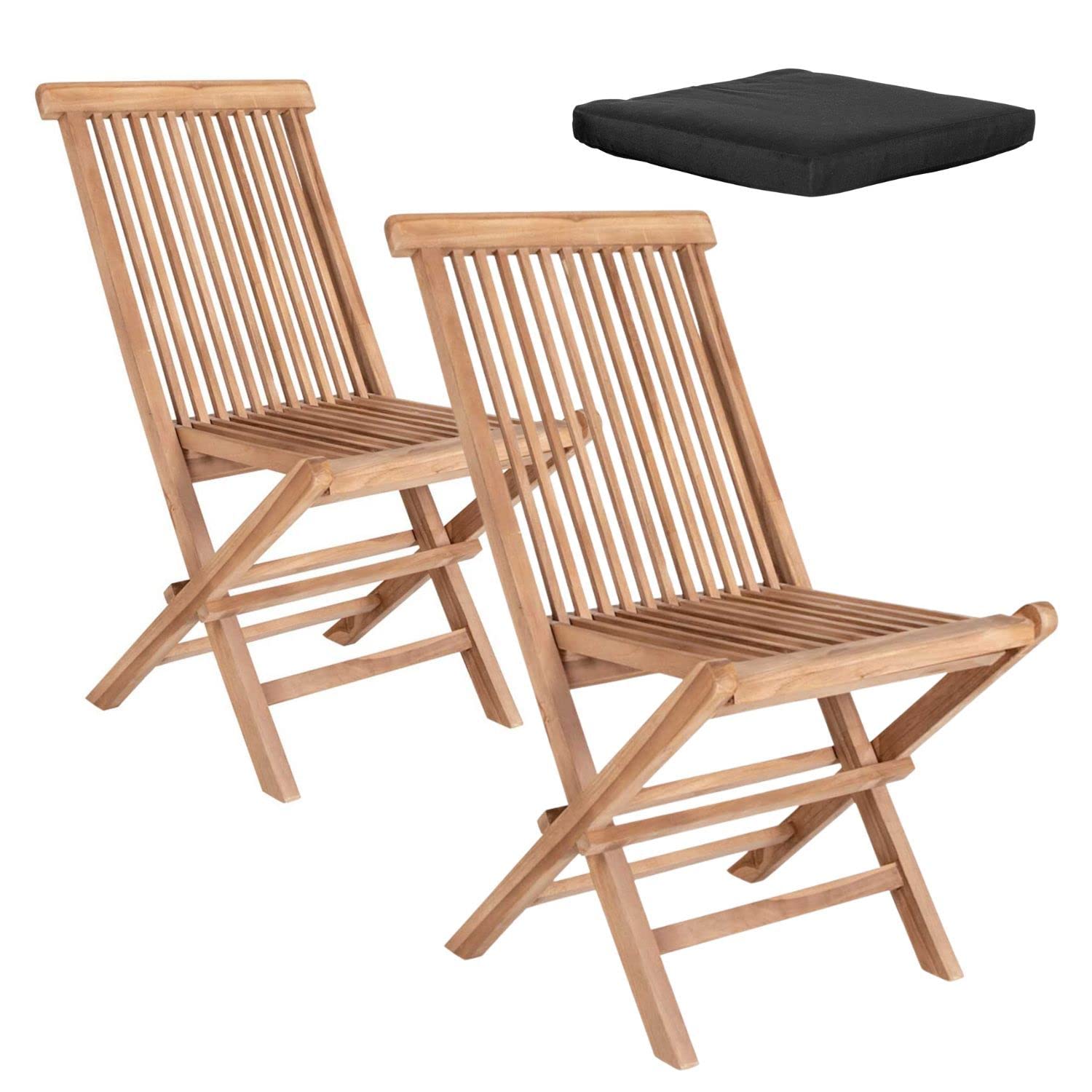 4 Chaises de Jardin Toledo avec Coussin Confort pour Terrasse
