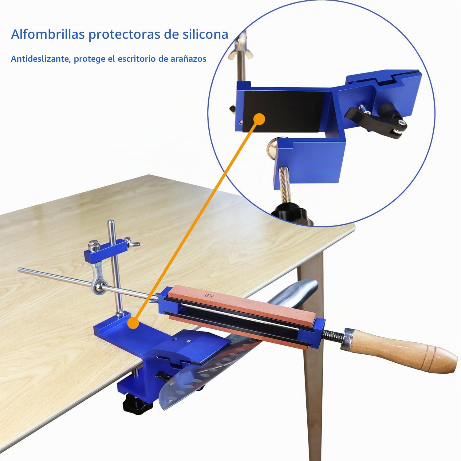 Afilador Profesional, Afilador de Cuchillos de Angulo Fijo, Afilador Profesional de Cuchillos con 8 Piedras de Afilar, TOOSOAR Afilador de Cuchillos para Herramientas de Pulido de Precisión