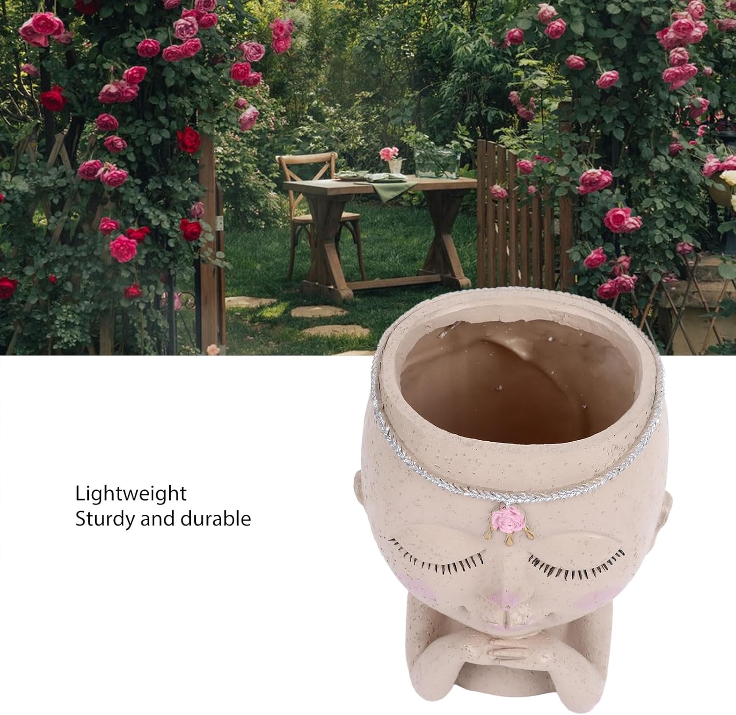 Face Planter Pot Head Pot,Face Flower Pot Head