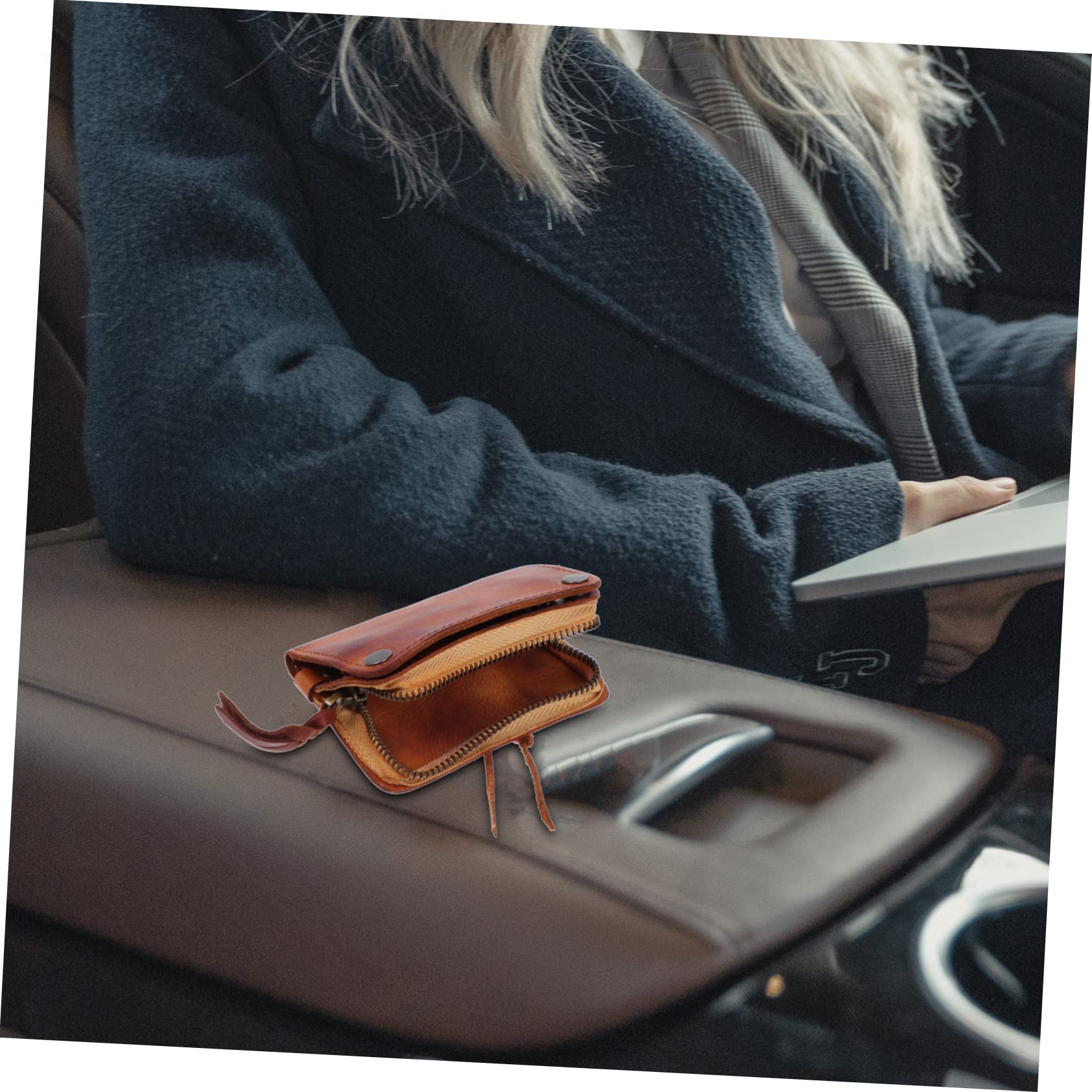 iplusmile Schlüsselbox portabicicletas para auto Bulk-Schlüsselringe Ringhalter autoschlüssel tasche autoschlüssel etui auto schlüssel halter Autoschlüsseletui Echtes Leder Coffee