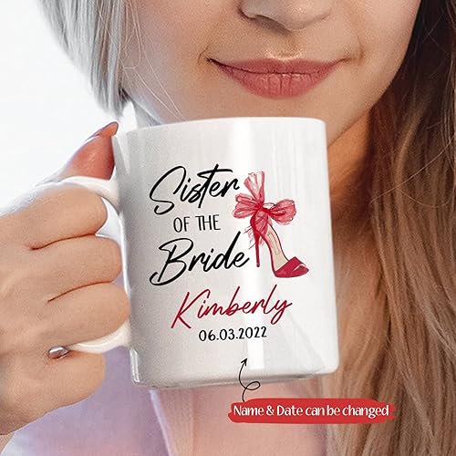 Vista 43 de Regalo personalizado para hermana del novio, taza de hermana del novio, taza de boda personalizada para hermana del novio, regalo de boda para Taza