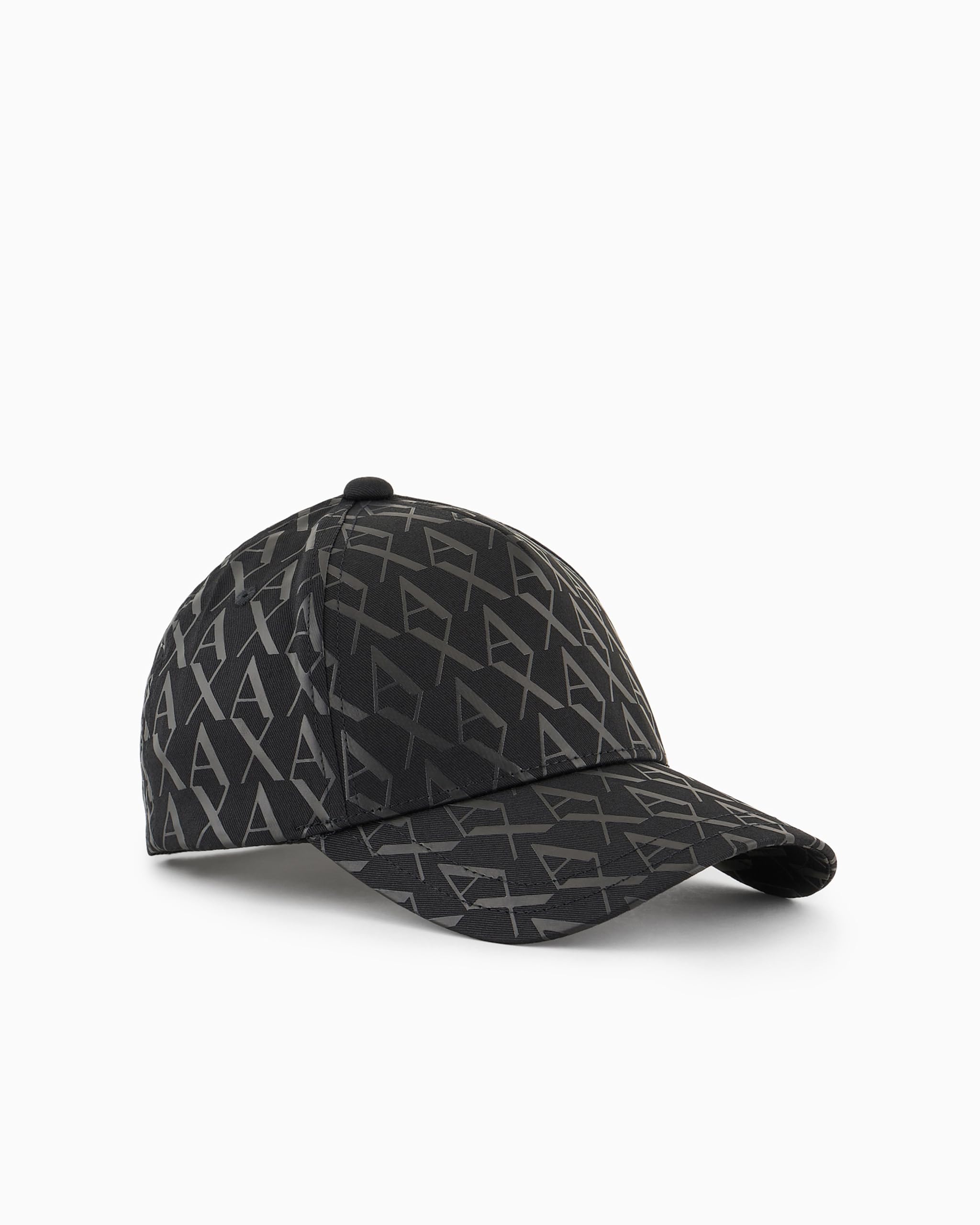 Armani Exchange All Over Monogram Cap, Black, Men