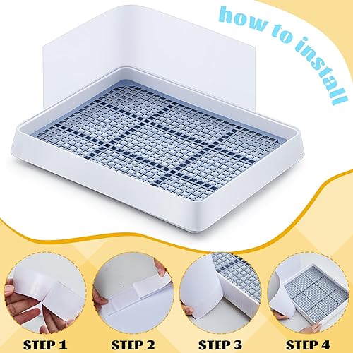 Miniatura 5 de Uiifan Caja de arena para conejos, bandeja de arena para conejillos de indias, arena para animales pequeños, inodoro para mascotas, bandeja