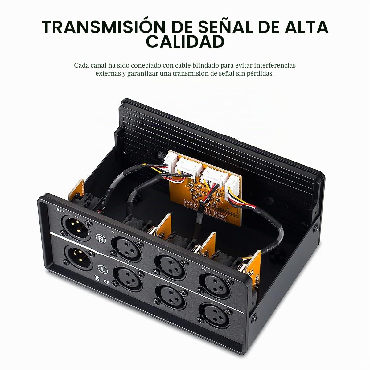 Nobsound Interruptor de Audio XLR 3 en 1, convertidor de Audio equilibrado, conmutador selector de Audio pasivo estéreo de 3 vías (MC103 Pro 3 Pulgadas)