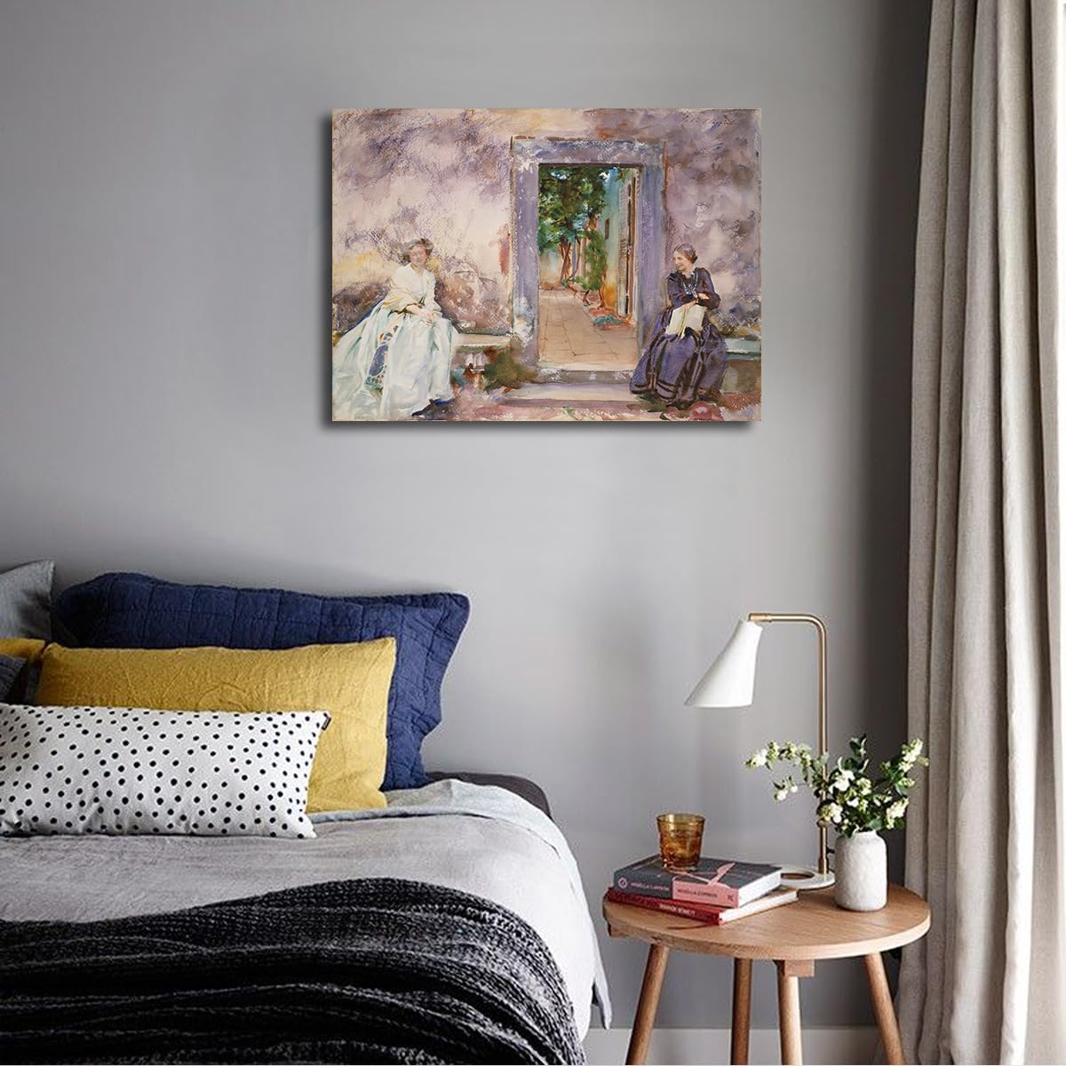 Sargent Mur ogrodowy oprawiony obraz ścienny Impresjonizm Druk 80 x 95 cm