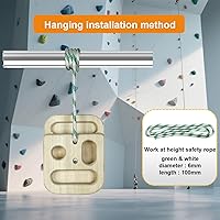 Vista 5 de Tabla de escalada en roca para entrenamiento de escalada como diapasón de escalada con jarras, pendientes y bordes, bolsillos como estación