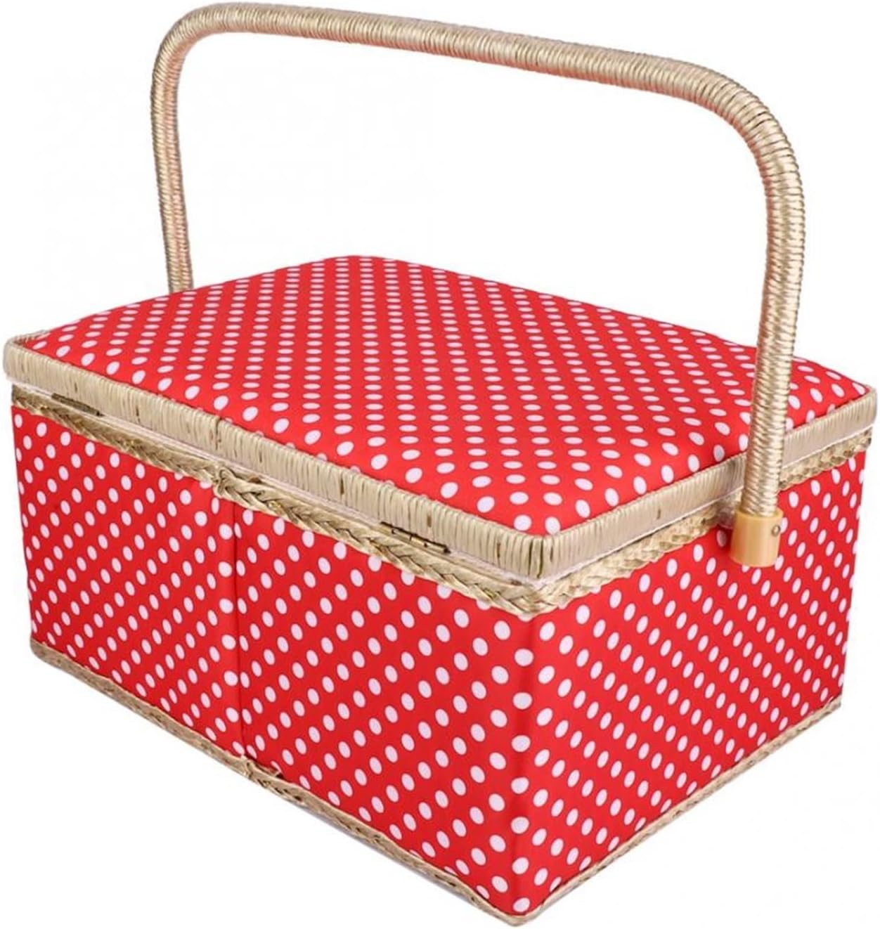 FMURY Household Sewing Basket Craft Thread Needle Storage Box Organizer Sewing Accessories Household Fabric
