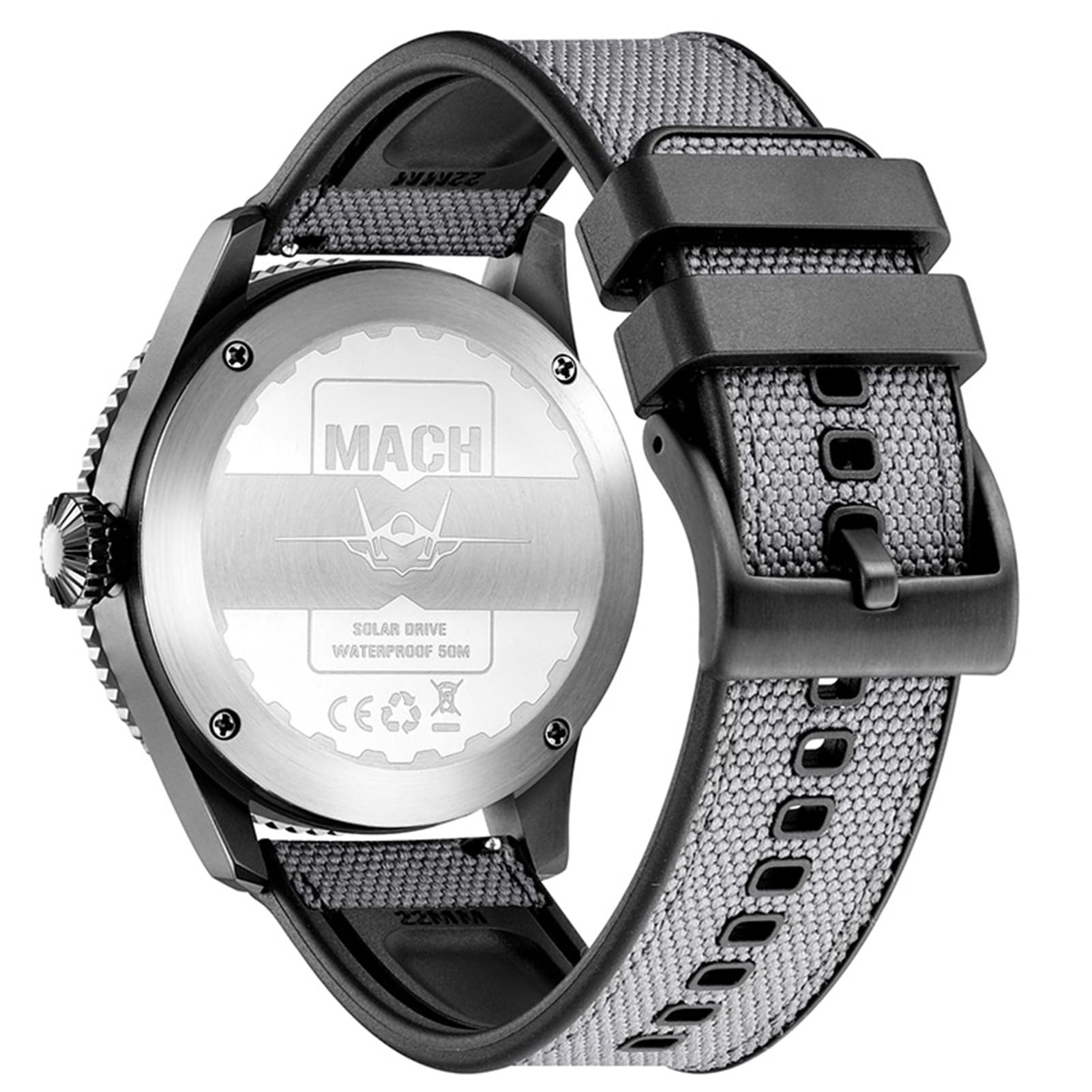 Alomejor Herren-Solaruhr, Solarbetrieben, Wasserdicht, Chronograph, Fliegeruhr, Nachtsicht, 180 Tage, Solaruhr für Sport und Abenteuer