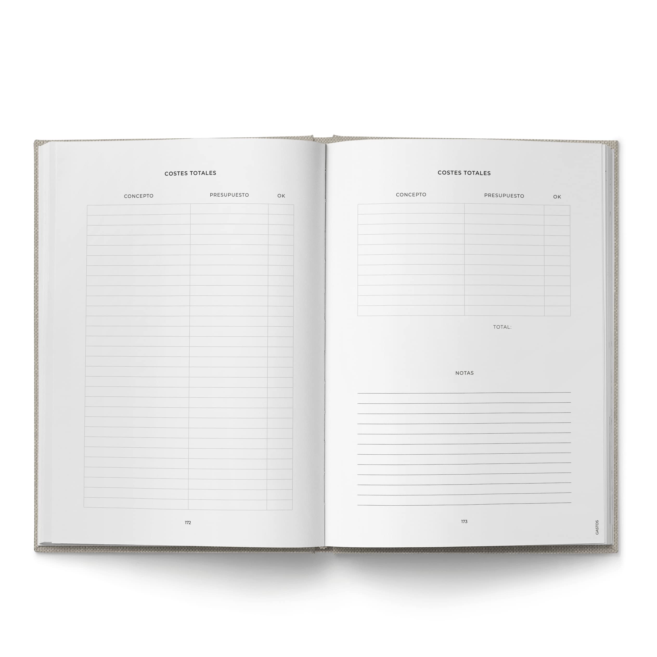 Hochzeitsplaner mit 12 Registerkarten | Checklisten für Braut, Bräutigam, Gäste, Haushalt und Lieferanten | 12 Monate | 184 S. Premium-Papier 120 g (goldene Buchstaben)