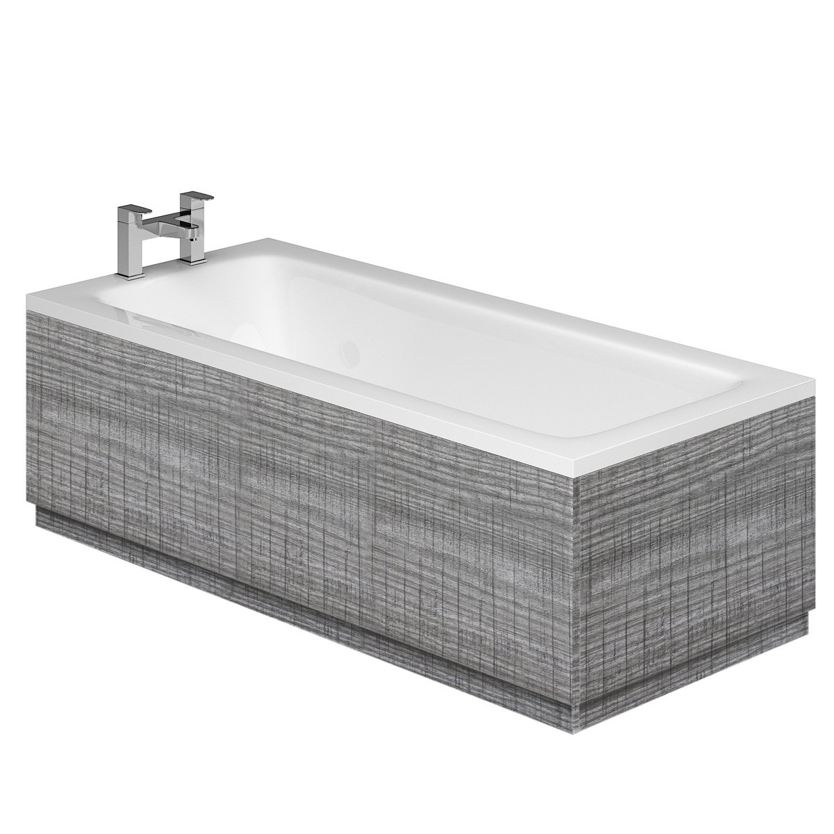 BC 700mm Anthracite Grey L Shape Bath Panel In Acrylic MDF Wood