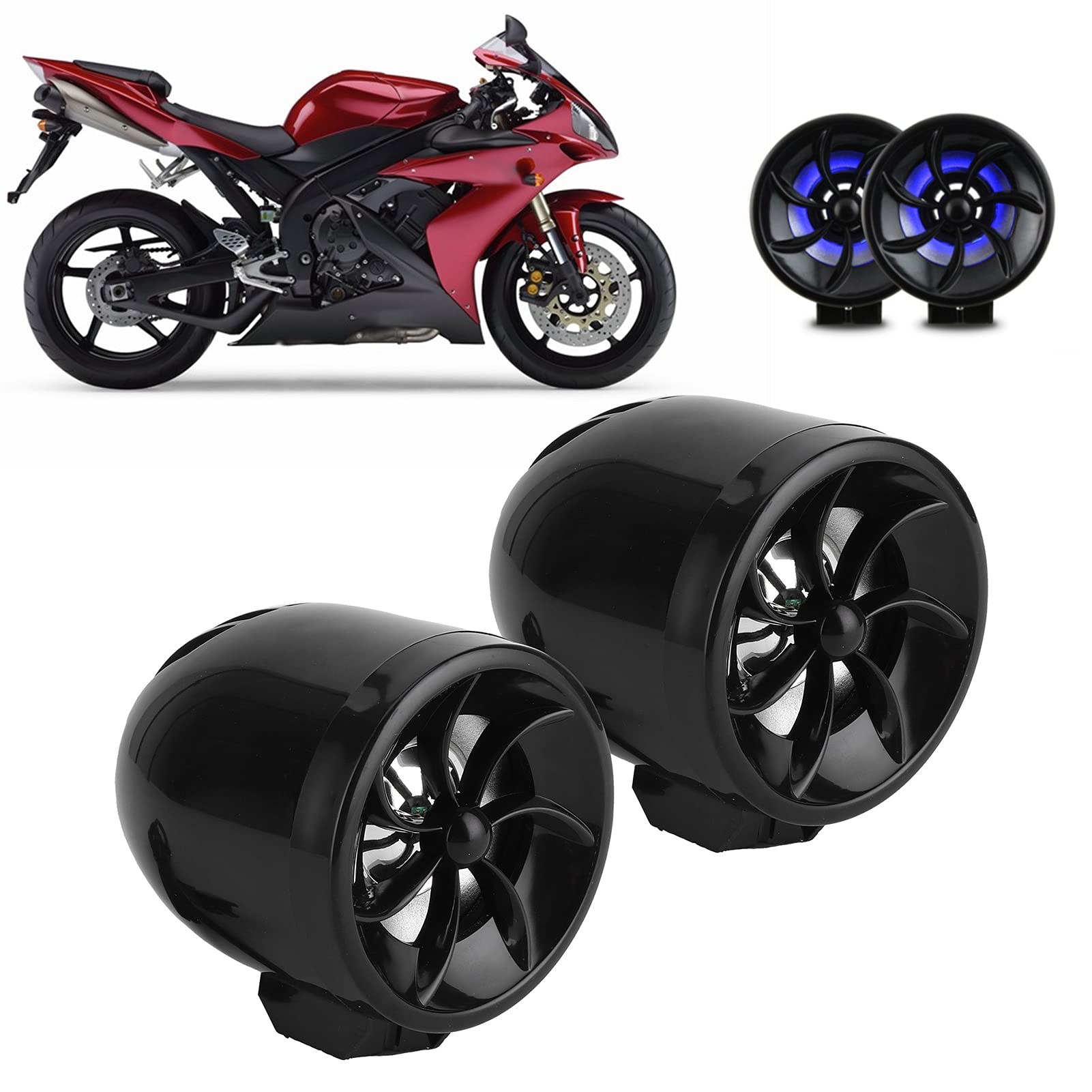 Bocina Bluetooth Para Motocicleta 12V - Amplificador De Audio Y Música Con Efecto De Luz - Altavoz De Alta Potencia