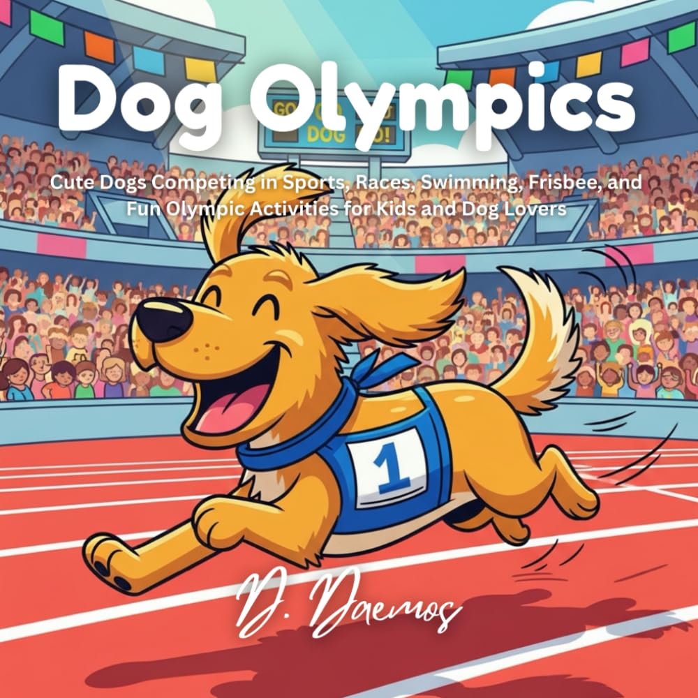 Dog Olympics: Cute Dogs Competing in Sports & Fun Challenges – Coloring Book for Kids