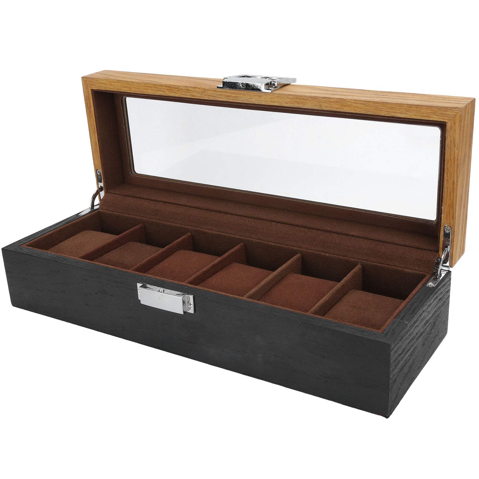 Boîte À Montres Boîte À Montres En Bois Massif 6 Fentes Présentoir Étui Rangement Simple Classique Vintage Organisateur Boîtier Montre Pour Hommes Organisateur Montre Pour Boîtes Montres Pour Hommes