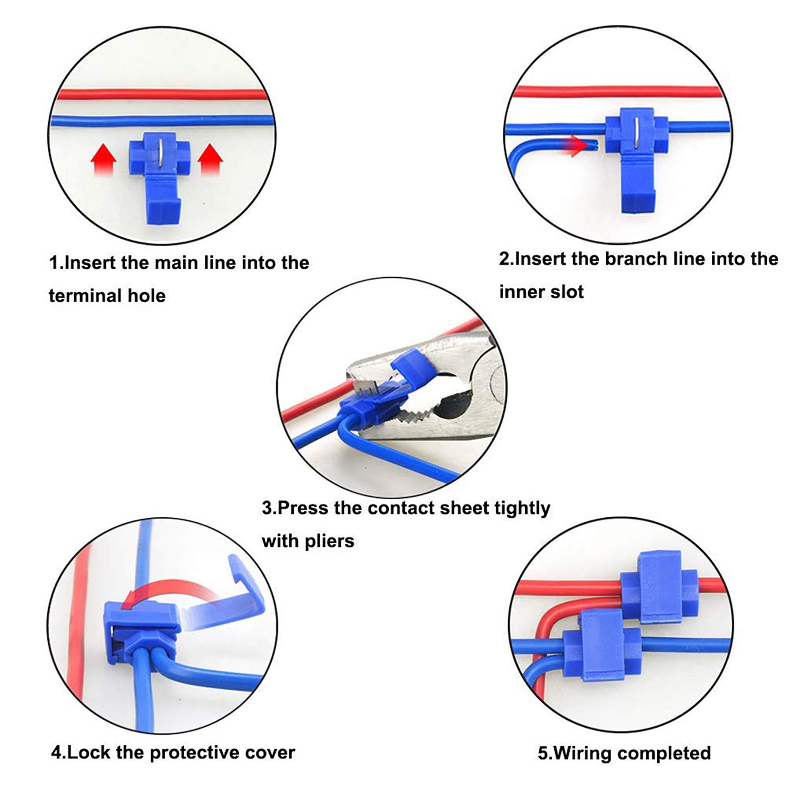 Pack 5 Connecteurs Rapides 3 Entrées Et 9 Sorties SPL-93 Pour Câble