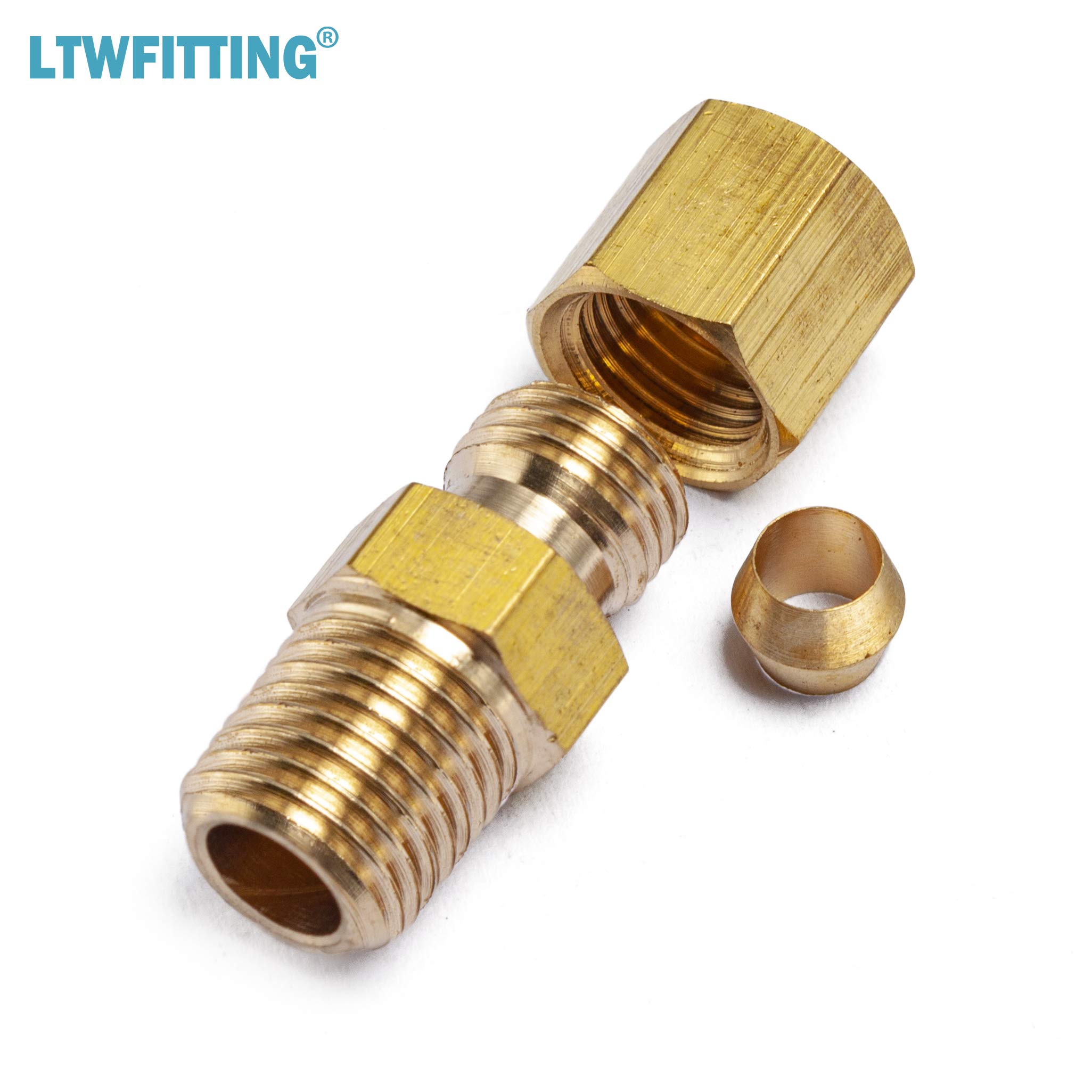 Ltwfitting Laiton 3/16 OD X 1/8 mâle NPT Compression Raccord de connecteur (lot de 25)