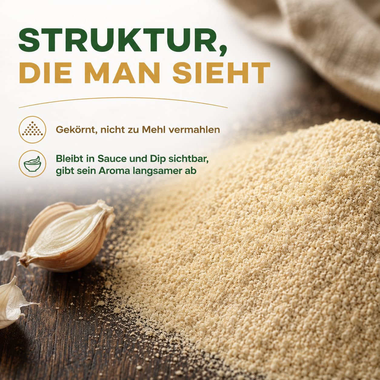 GiDeli Knoblauchgranulat Grob Ohne Zusätze Vegan 10 kg Beutel