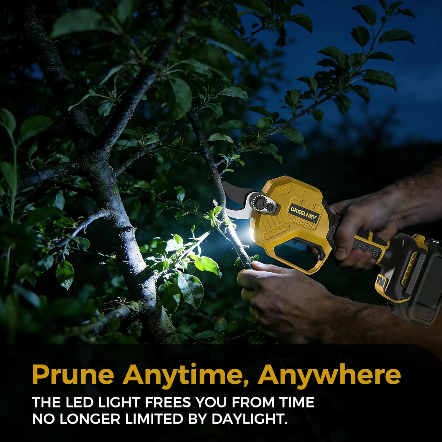 Electric Pruning Shears for DeWalt 20V Max Battery, Brushless Cordless Branch Cutter Pruner with 1.4 inch Cut Capacity for Tree trimming, Shrubs, Gardening - 1 YEAR WARRANTY