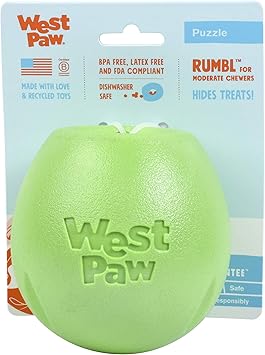 Amazon West Paw 犬用おもちゃ ゾゴフレックス エコー ランブル 犬 おもちゃ 知育玩具 早食い防止 子犬 おもちゃ Iq Up 水に浮く ストレス解消 おやつ隠し ペットトレーニング 犬 おもちゃ 噛む ペット用品 犬用品 運動不足 家の破壊防止対策 犬のおもちゃ シニア犬用