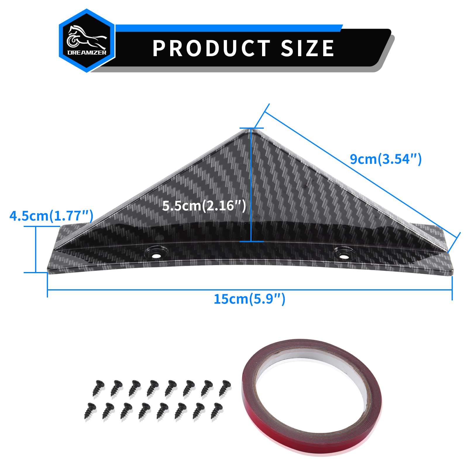 Spoiler Posteriore Universale In Carbon Look - 4 Pezzi